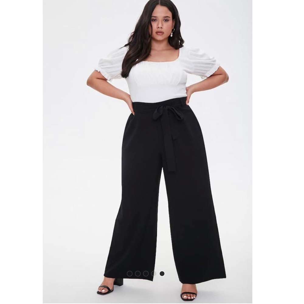 Forever 21+ Belted Wide Leg Pants